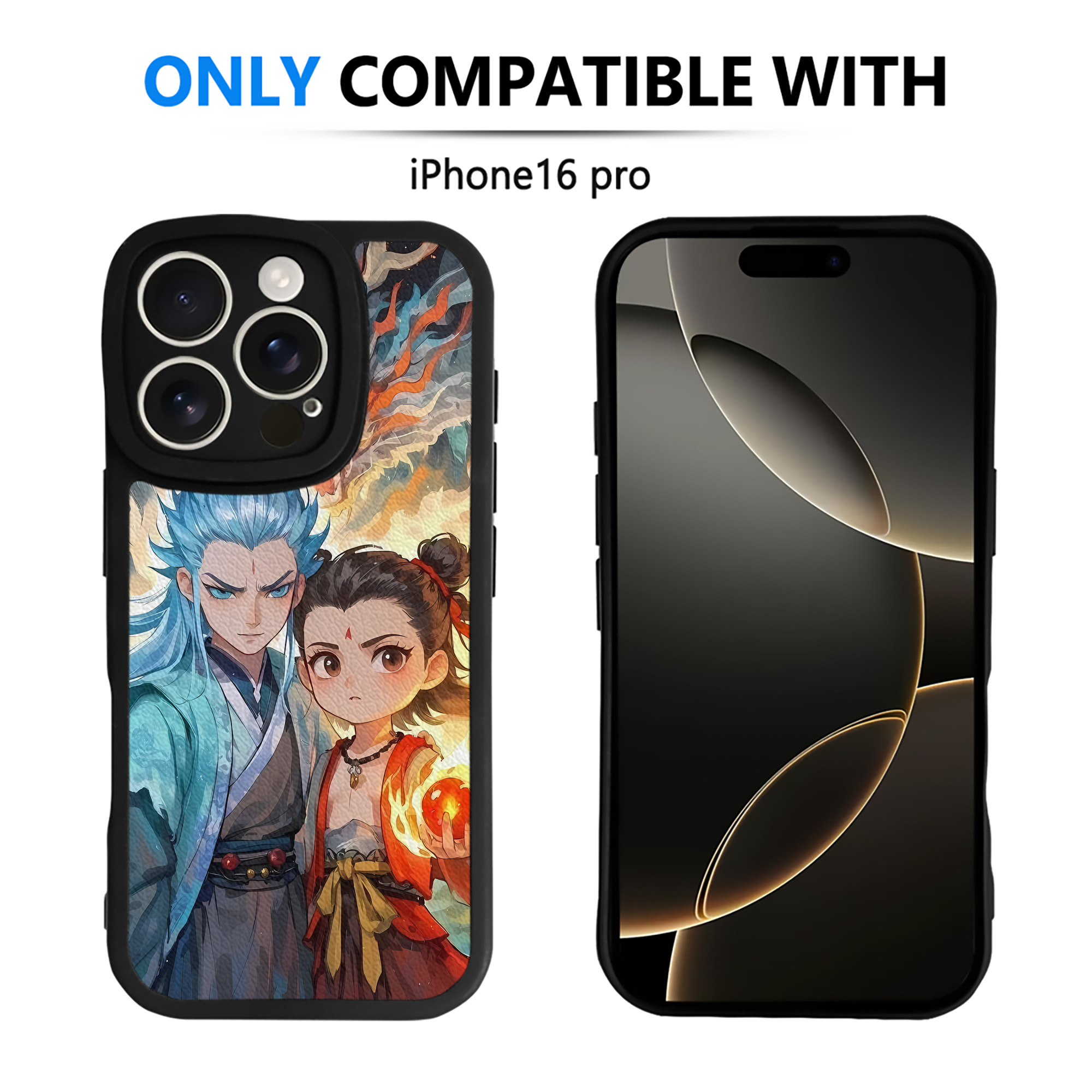 （画像用） Ne Zha 2 ナタ 魔童の大暴れ 【iPhone 16シリーズ対応】シリコンスマホケース（レザー調） 材質：シリコン